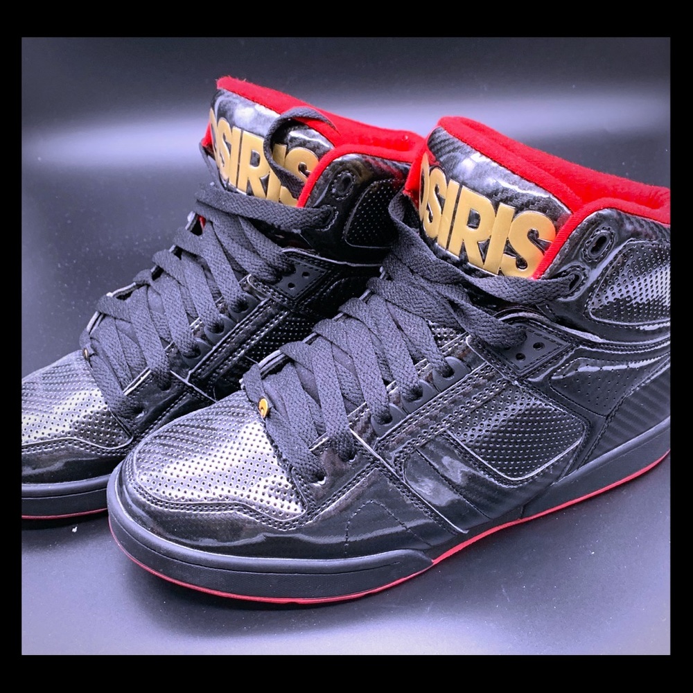 Osiris NYC 83 patent leather Hitops Sz 9